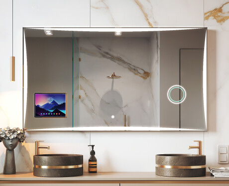 Espejo rectangular Smart LED Apple con marco Displine L77