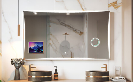 Espejo rectangular Smart LED Apple con marco Displine L77