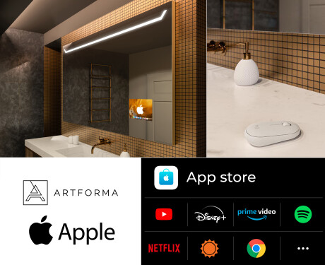 Espejo de baño LED SMART L128 Apple #2