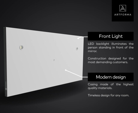 Espejo SMART de baño moderno e iluminado LED L01 Serie Google #5
