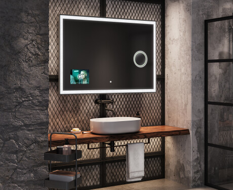 Espejo SMART de baño moderno e iluminado LED L01 Serie Google #5