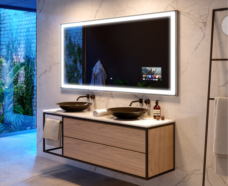Espejo SMART de baño moderno e iluminado LED L01 Serie Google #9