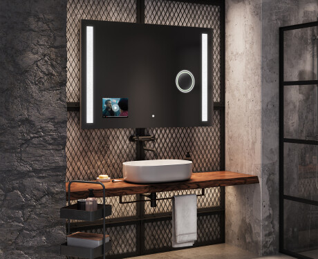 Espejo SMART de baño moderno e iluminado LED L02 Serie Google #5