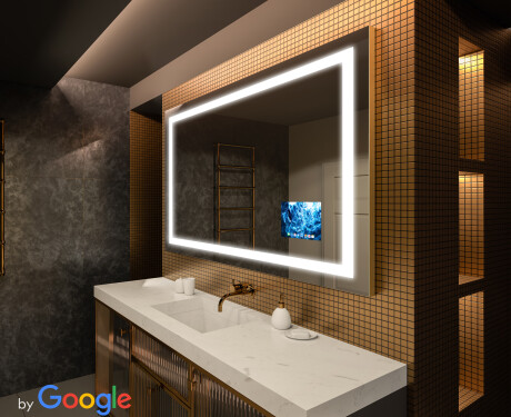 Espejo SMART de baño moderno e iluminado LED L15 Serie Google #1
