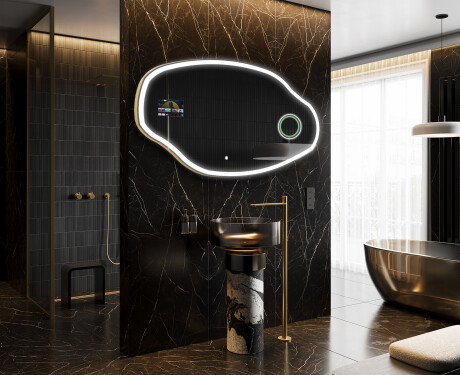 Irregular Espejo baño con luz LED SMART O222 Google #8