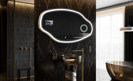Irregular Espejo baño con luz LED SMART O222 Google