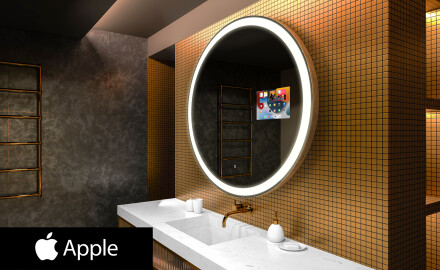 Espejos de baño redondo LED SMART L76 Apple