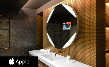 Redondo Espejo baño con luz LED SMART L114 Apple