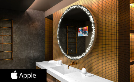 Espejos de baño redondo LED SMART L115 Apple