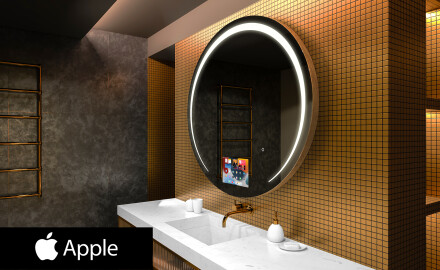Redondo Espejo baño con luz LED SMART L153 Apple