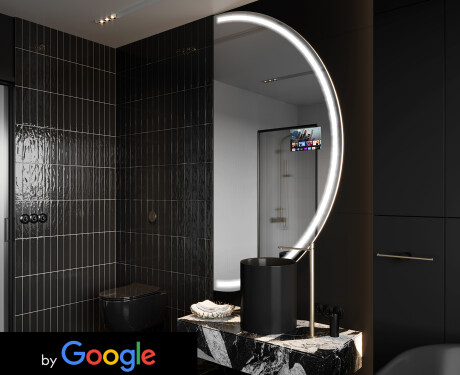 Espejo LED Media Luna Moderno - Iluminación de Estilo para Baño SMART  A223 Google