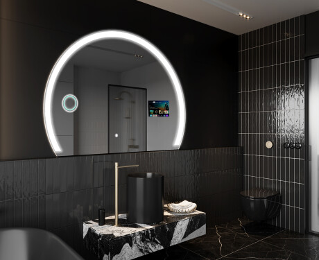 Espejo LED Media Luna Moderno - Iluminación de Estilo para Baño SMART  W222 Google #8