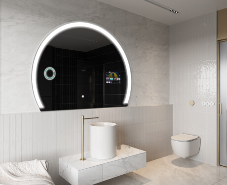 Espejo LED Media Luna Moderno - Iluminación de Estilo para Baño SMART  W222 Google #10