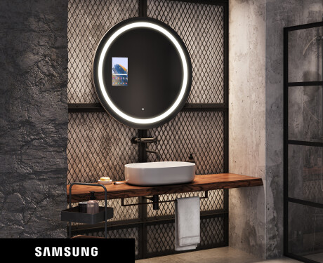 Redondo Espejo baño con luz LED SMART L33 Samsung #1