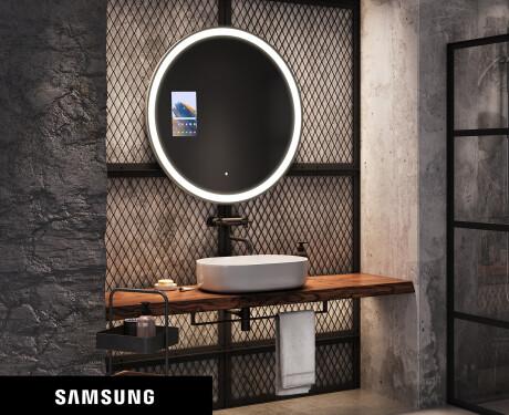 Redondo Espejo baño con luz LED SMART L76 Samsung