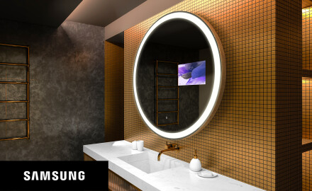 Redondo Espejo baño con luz LED SMART L76 Samsung