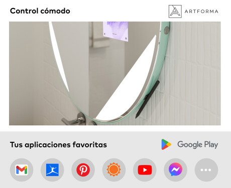 Espejos de baño redondo LED SMART L114 Samsung #3
