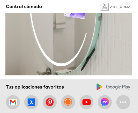 Espejos de baño redondo LED SMART L156 Samsung #3