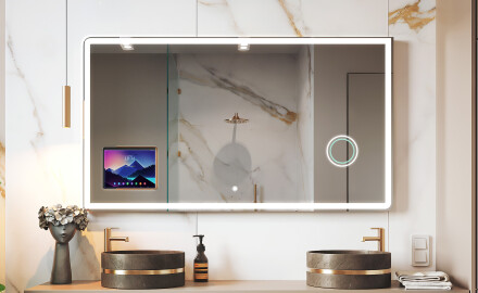 Espejo LED Moderno Redondeado con marco iPad Displine L146