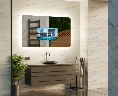 Espejo de Baño LED Inteligente y Redondeado SmartScreen 21,5”