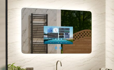 Espejo de Baño LED Inteligente y Redondeado SmartScreen 21,5”