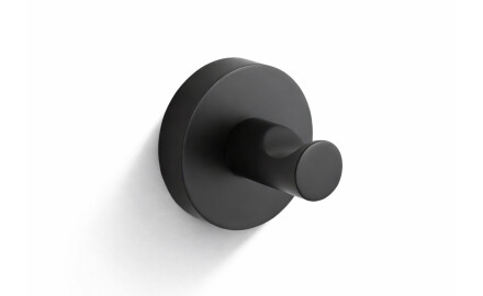 CLASSIC - Gancho individual para toallas / negro mate