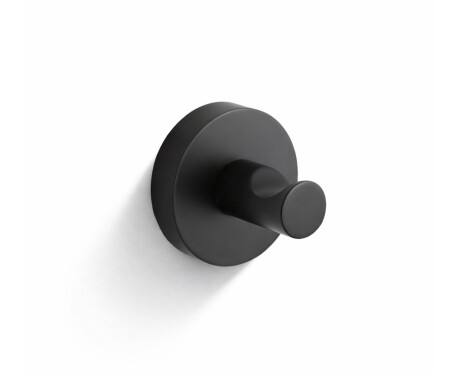 CLASSIC - Gancho individual para toallas / negro mate