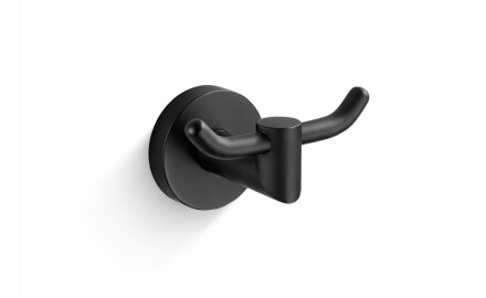 CLASSIC - Gancho doble para toallas / negro mate