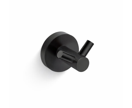 CLASSIC - Gancho doble para toallas / negro mate