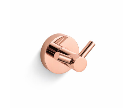 CLASSIC - Gancho doble para toallas / rosa dorado brillante