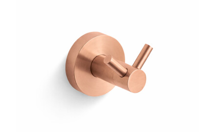 CLASSIC - Gancho doble para toallas / rosa dorado cepillado