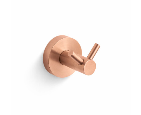 CLASSIC - Gancho doble para toallas / rosa dorado cepillado