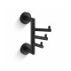 CLASSIC - Gancho para toallas / triple y giratorio / negro mate #1