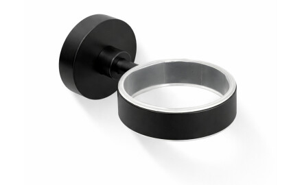 CLASSIC: Soporte para taza 80.003/003.1, jabonera 80.004/004.1 / negro mate / * el cristal se pide por separado