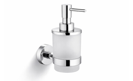 CLASSIC - Dispensador de jabón líquido / cristal mate / cromo