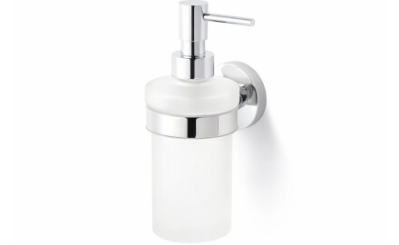 CLASSIC - Dispensador de jabón líquido / cristal mate / cromo