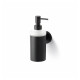 CLASSIC - Dosificador de jabón líquido / carcasa metálica, cristal mate / negro mate #1