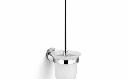 CLASSIC - Cepillo de inodoro para colgar / cristal mate / cromo
