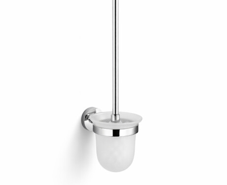 CLASSIC - Cepillo de inodoro para colgar / cristal mate / cromo