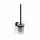 CLASSIC: cepillo de baño para colgar / recipiente de cristal mate / negro mate #1