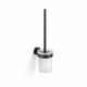 CLASSIC: cepillo de baño para colgar / recipiente de cristal mate / grafito cepillado #1
