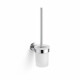 CLASSIC: cepillo de inodoro para colgar / recipiente de cristal mate / cromo #1