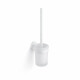 CLASSIC: cepillo de baño para colgar / recipiente de cristal mate / blanco mate #1