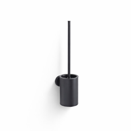 CLASSIC: cepillo de baño bajo para colgar / recipiente metálico, recambio de plástico / negro mate #1