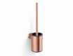 CLASSIC: cepillo de baño bajo para colgar / recipiente metálico, recambio de plástico / rosa dorado cepillado