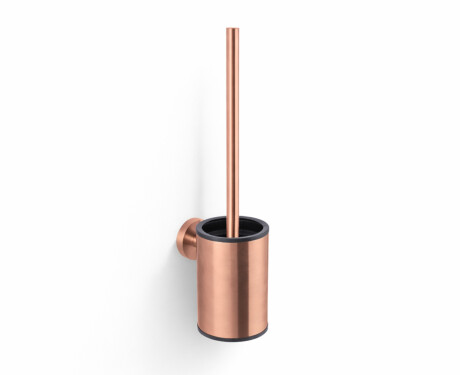 CLASSIC: cepillo de baño bajo para colgar / recipiente metálico, recambio de plástico / rosa dorado cepillado