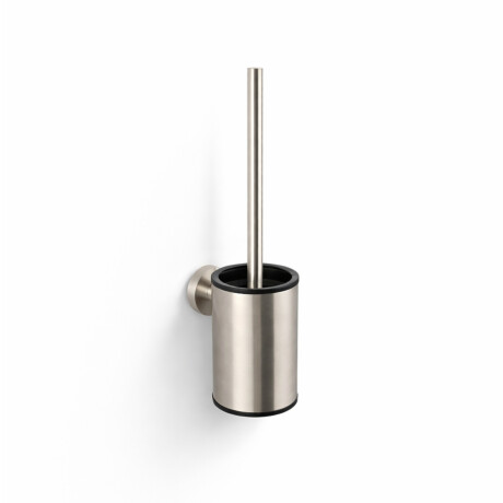 CLASSIC: cepillo de baño bajo para colgar / recipiente metálico, recambio de plástico / acero cepillado #1
