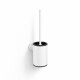 CLASSIC: cepillo de baño bajo para colgar / recipiente metálico, recambio de plástico / blanco mate #1