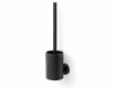 CLASSIC: cepillo de baño bajo para colgar / recipiente metálico, cabezal de silicona / negro mate