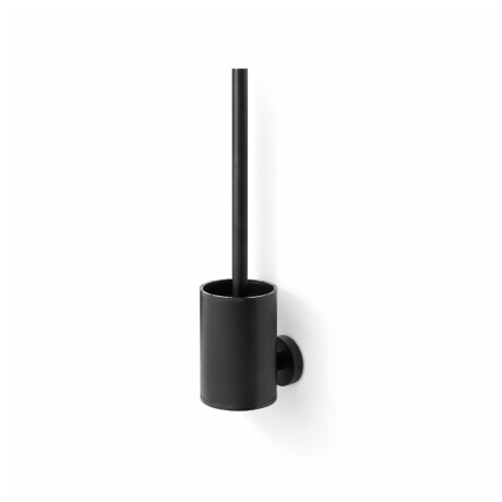 CLASSIC: cepillo de baño bajo para colgar / recipiente metálico, cabezal de silicona / negro mate #1